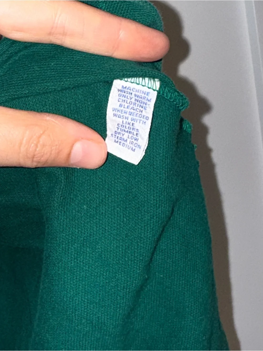 Vintage 90s Polo Ralph Lauren Green Pullover Polo Shirt Medium 100% Cotton